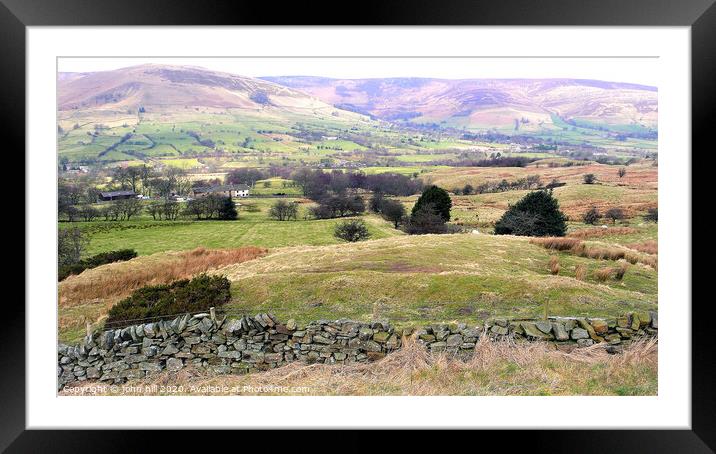 Hope Valley at Bamford in Derbyshire. Framed Mounted Print by john hill