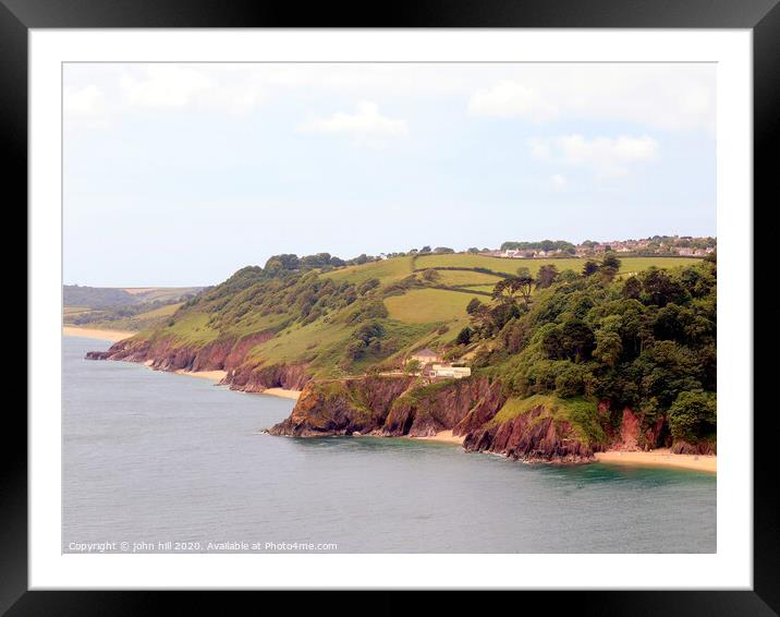 South Devon Coastline, UK. Framed Mounted Print by john hill