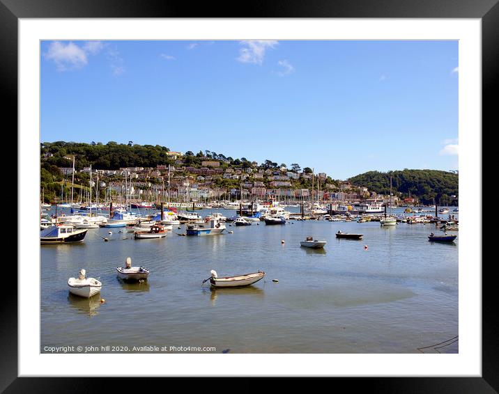 River Dart at Dartmouth in Devon, UK. Framed Mounted Print by john hill