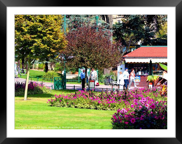 The South Gardens at Bournemouth in Dorset. Framed Mounted Print by john hill