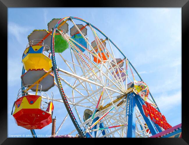 Ferris Wheel. Framed Print by john hill