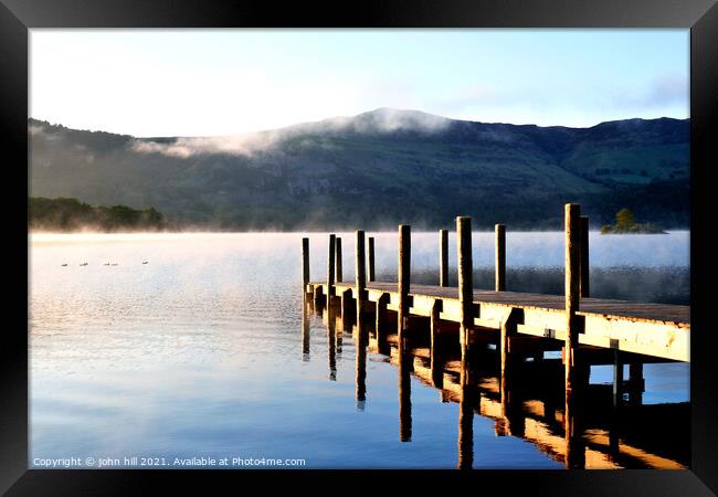 Derwentwater at the Lake district in Cumbria, UK. Framed Print by john hill
