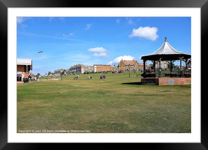 The Green at Hunstanton in Norfolk, UK. Framed Mounted Print by john hill