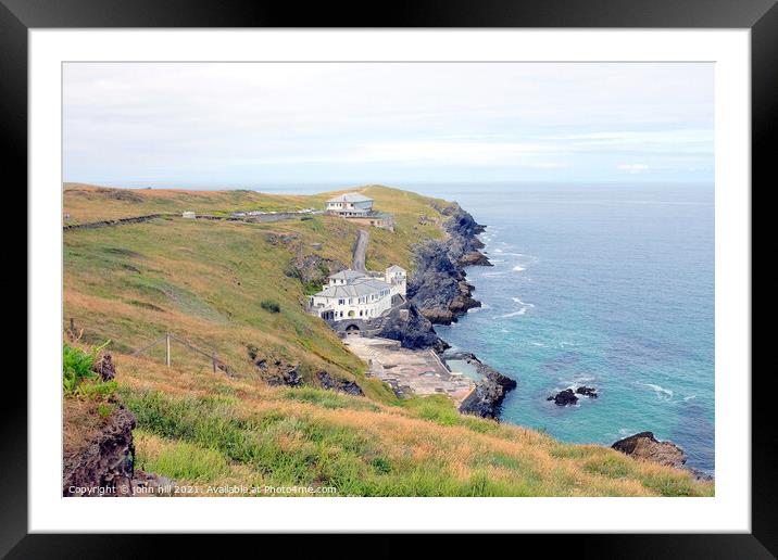Cornish coastline at East Pentire head. Framed Mounted Print by john hill