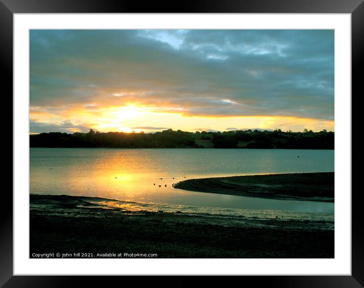 Dawn at Carsington in Derbyshire. Framed Mounted Print by john hill
