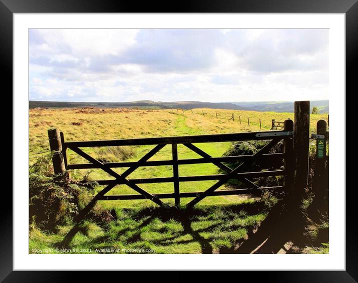 Longshaw Estate in Derbyshire. Framed Mounted Print by john hill