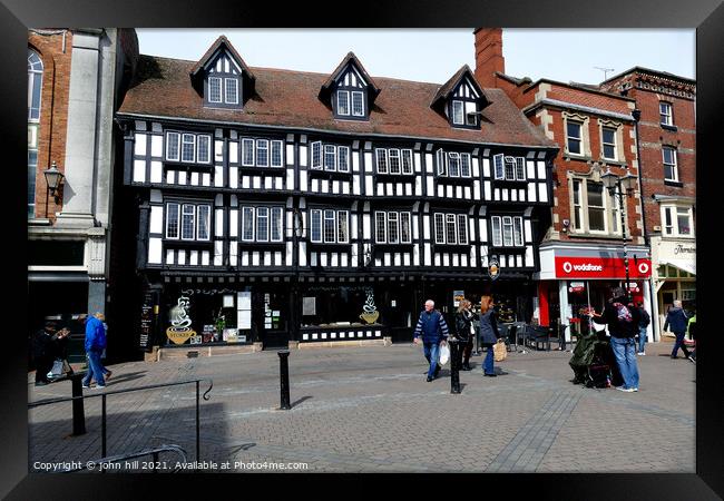 Stoke's coffee shop in Lincoln. Framed Print by john hill