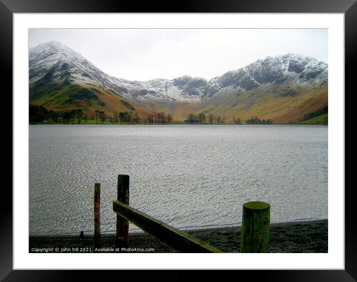 Lake district and mountains Framed Mounted Print by john hill