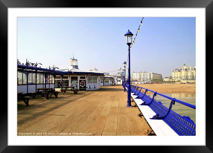 Eastbourne pier at East Sussex. Framed Mounted Print by john hill