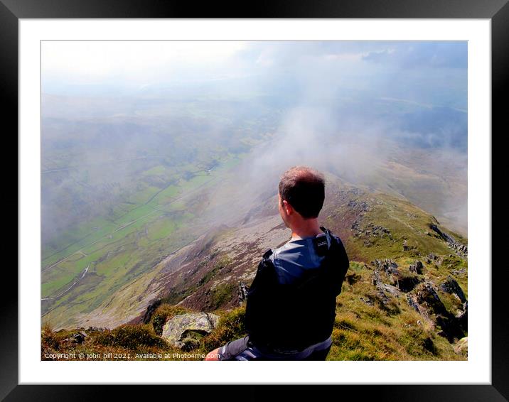 From the summit of Cnicht, Snowdonia. Framed Mounted Print by john hill