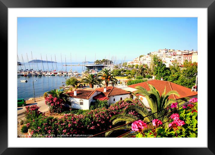 New port at Skiathos town in Greece. Framed Mounted Print by john hill