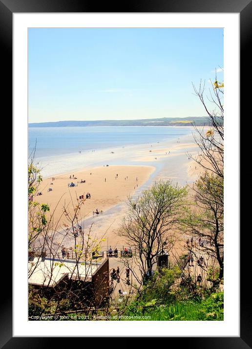 Muston Sands at Filey in Yorkshire. Framed Mounted Print by john hill