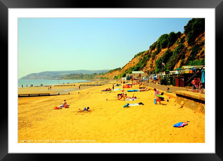 Sandown on the Isle of Wight. Framed Mounted Print by john hill