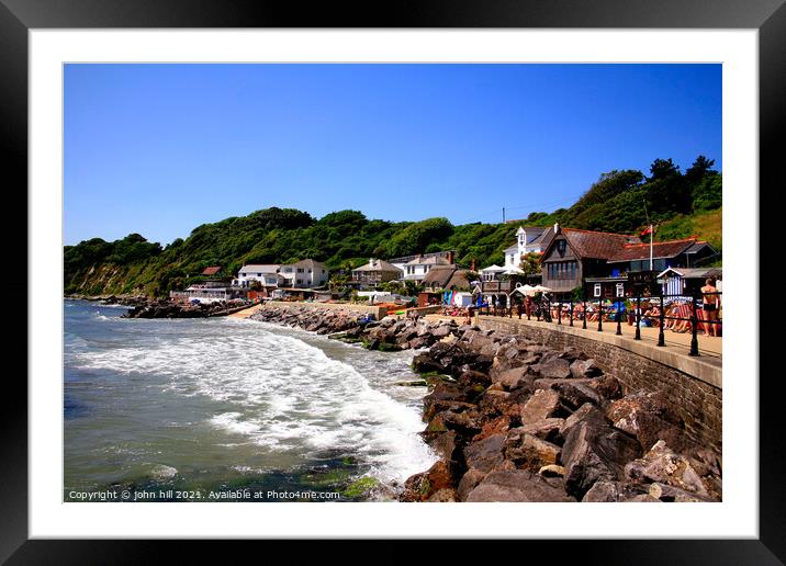 Flood protection at Steephill cove. Framed Mounted Print by john hill