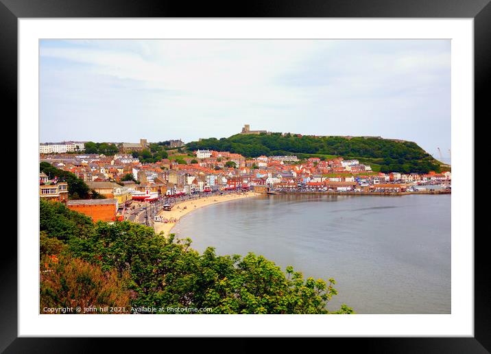 South Bay at Scarborough in Yorkshire. Framed Mounted Print by john hill