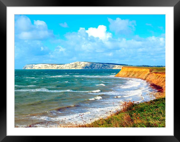 Compton Bay on the Isle of Wight. Framed Mounted Print by john hill