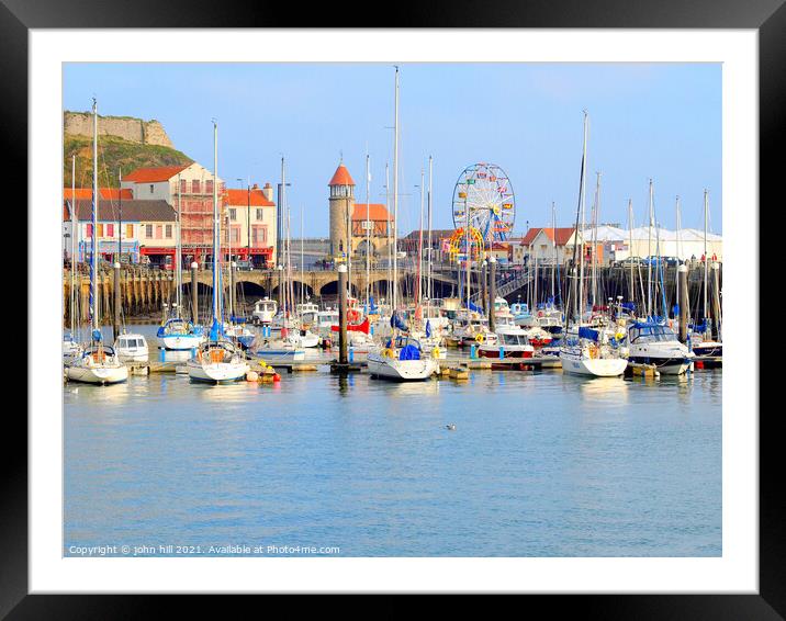 Masts in Scarborough Harbour Framed Mounted Print by john hill