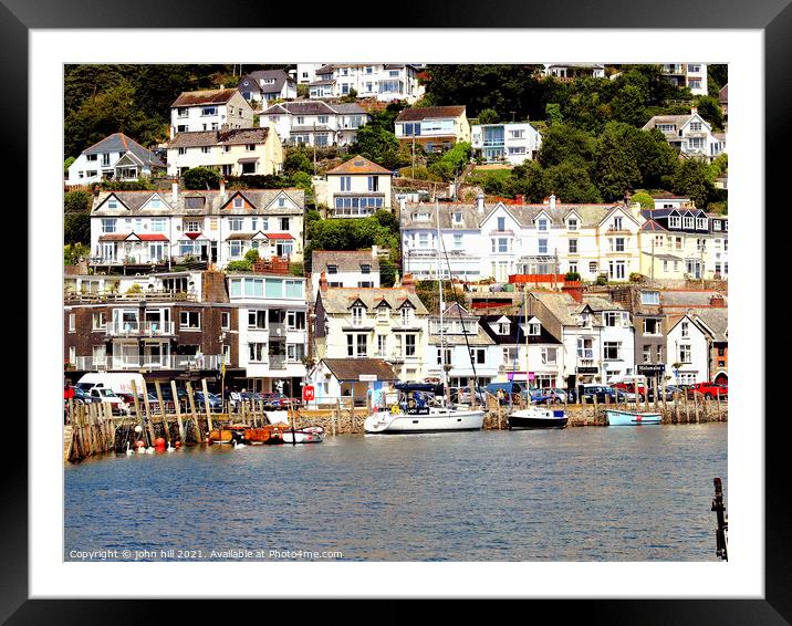 West Looe in Cornwall. Framed Mounted Print by john hill