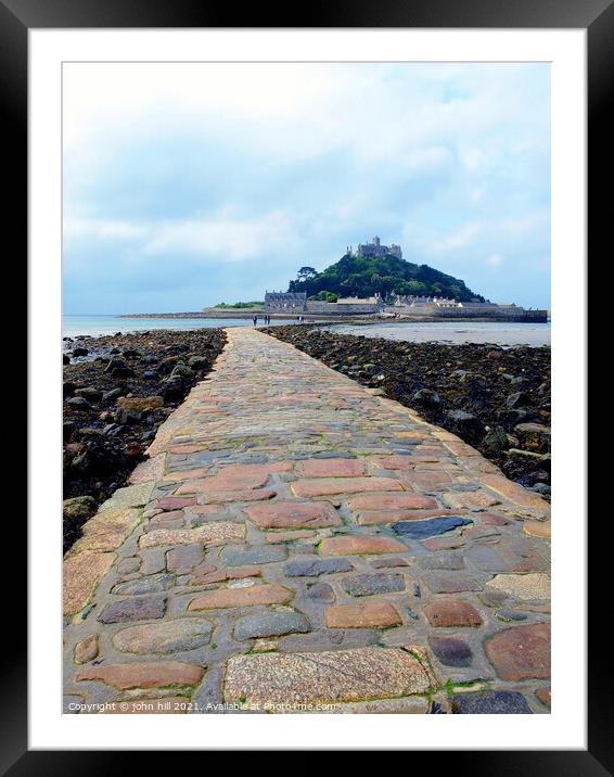 St. Michael's Mount in Cornwall. Framed Mounted Print by john hill