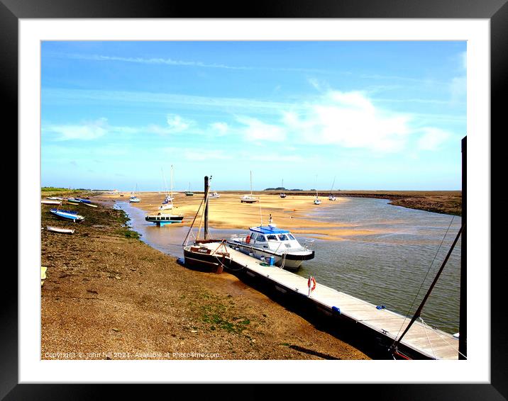 Low tide at Wells Next The Sea in Norfolk. Framed Mounted Print by john hill