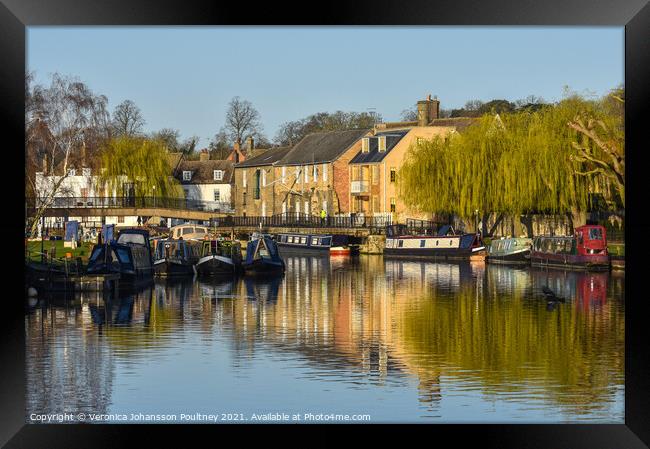 Ely riverside   Framed Print by Veronica in the Fens