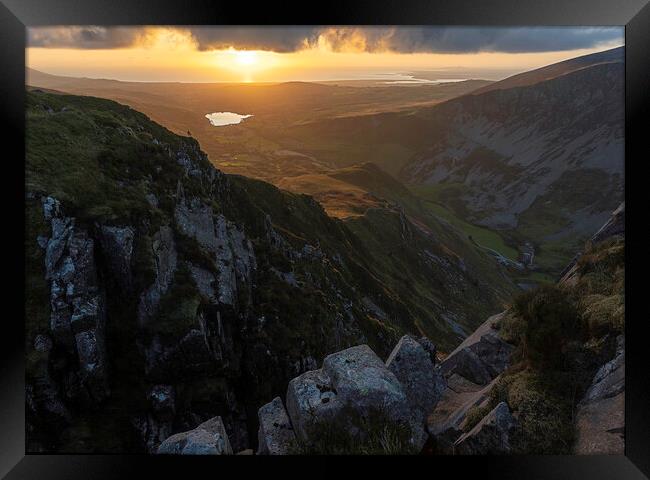 Welsh Sunset Framed Print by Martin Noakes