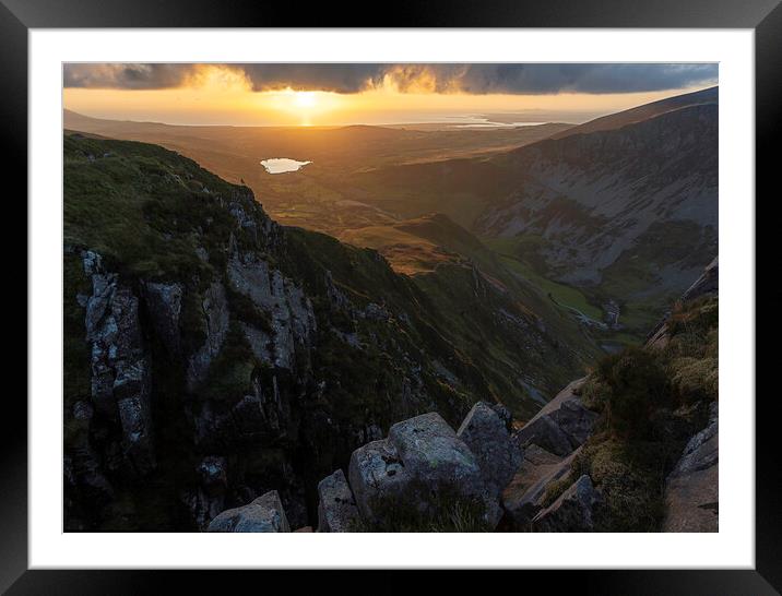 Welsh Sunset Framed Mounted Print by Martin Noakes