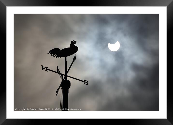 Partial Solar Eclipse Framed Mounted Print by Bernard Rose Photography
