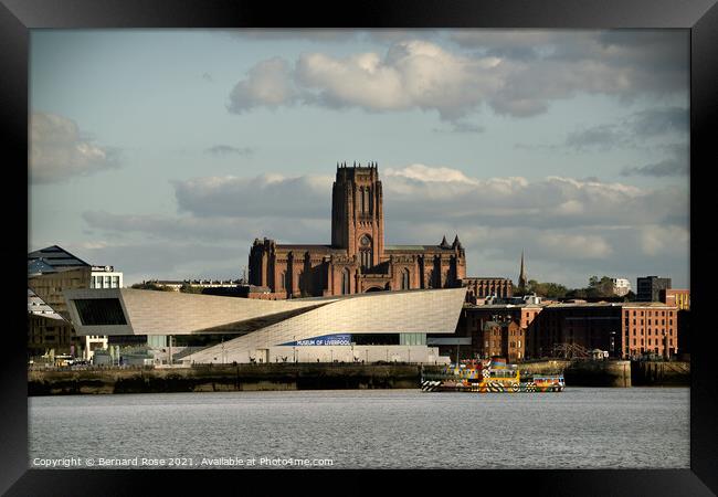 Liverpool Anglican Cathedral from across The Mersey Framed Print by Bernard Rose Photography