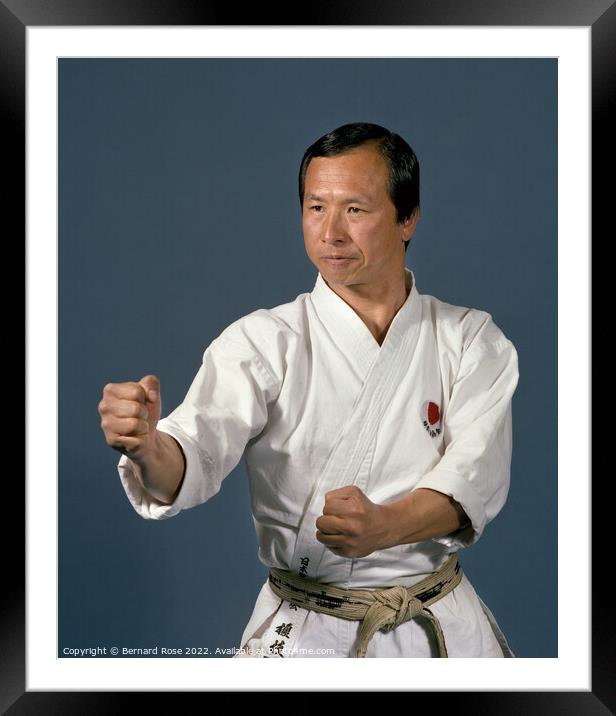 Enoeda Sensei 3/4 portrait  Framed Mounted Print by Bernard Rose Photography