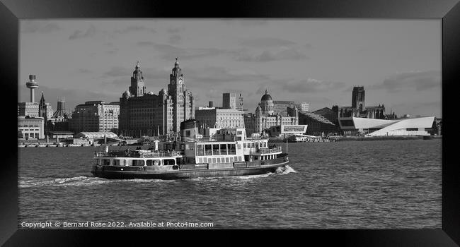 Liverpool Waterfront and the Royal Iris Mersey Fer Framed Print by Bernard Rose Photography