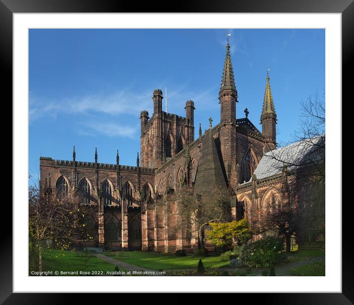Chester Cathedral Framed Mounted Print by Bernard Rose Photography