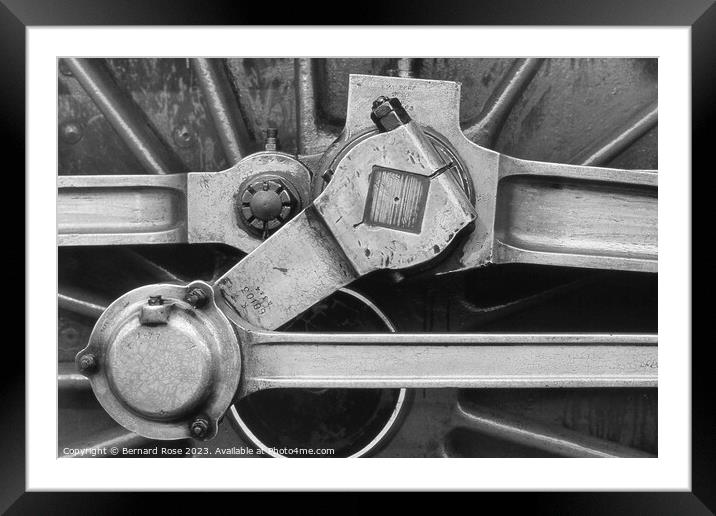 Flying Scotsman detail of Coupling Rods Framed Mounted Print by Bernard Rose Photography