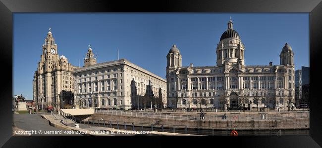 Three Graces at the Pier Head Framed Print by Bernard Rose Photography
