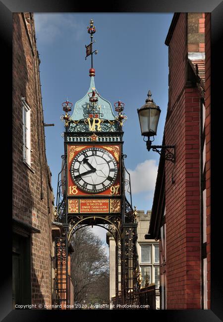 Eastgate Clock Chester Framed Print by Bernard Rose Photography