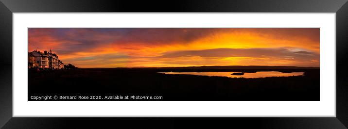 Parkgate Sunset Framed Mounted Print by Bernard Rose Photography