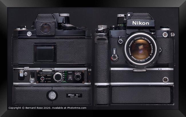 Vintage Nikon Camera Wall Art Framed Print by Bernard Rose Photography