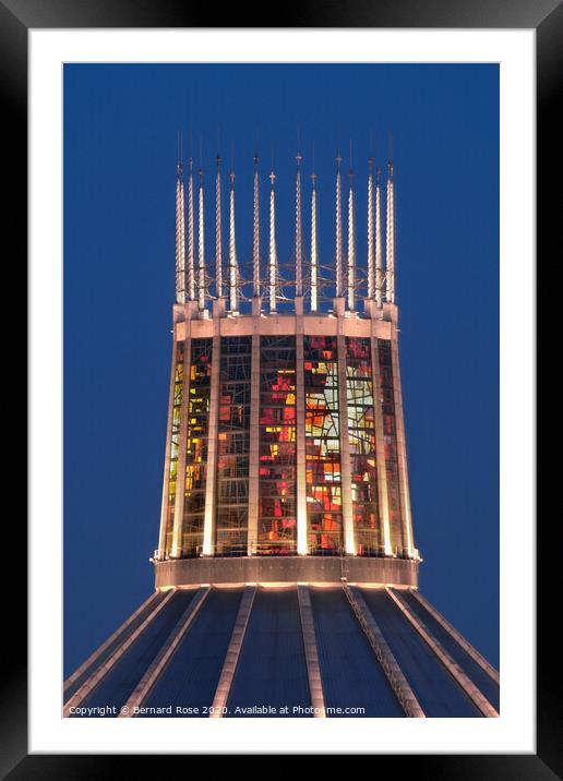 Liverpool Metropolitan Cathedral  Framed Mounted Print by Bernard Rose Photography