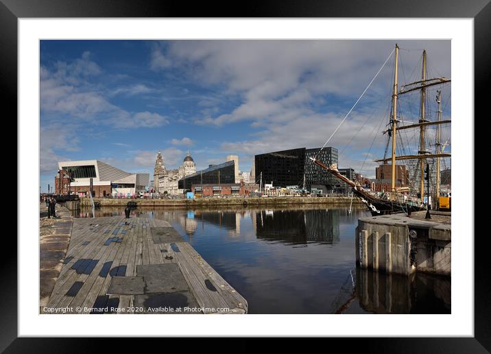 Museum of Liverpool and Pier Head from Albert Dock Framed Mounted Print by Bernard Rose Photography