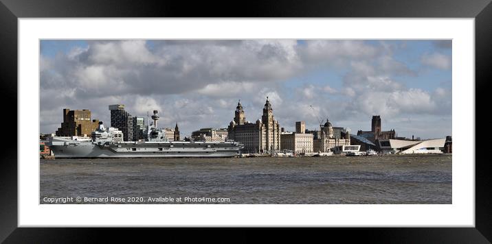 HMS Prince of Wales in Liverpool Framed Mounted Print by Bernard Rose Photography