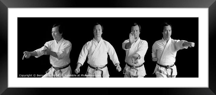 Sensei Enoeda - aspects of Unsu kata Framed Mounted Print by Bernard Rose Photography