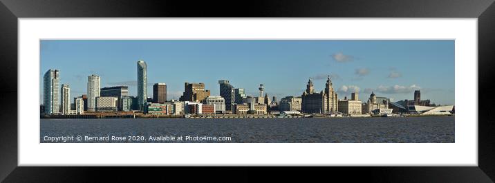Liverpool Waterfront Panorama Framed Mounted Print by Bernard Rose Photography