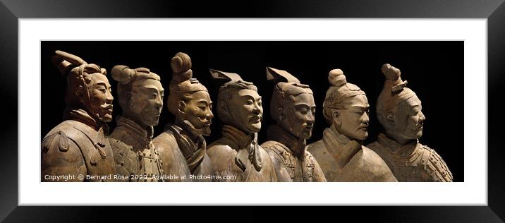 Terracotta Warriors  Framed Mounted Print by Bernard Rose Photography