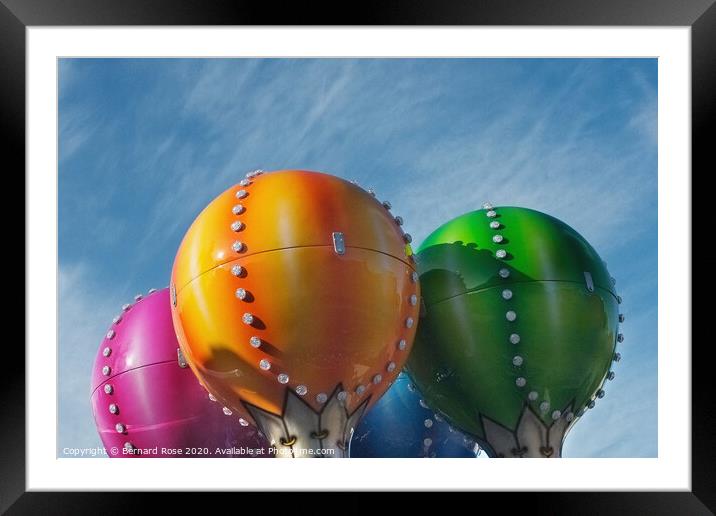 Fairground Ride Spheres Framed Mounted Print by Bernard Rose Photography