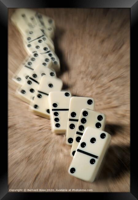 Falling Domino Effect Framed Print by Bernard Rose Photography