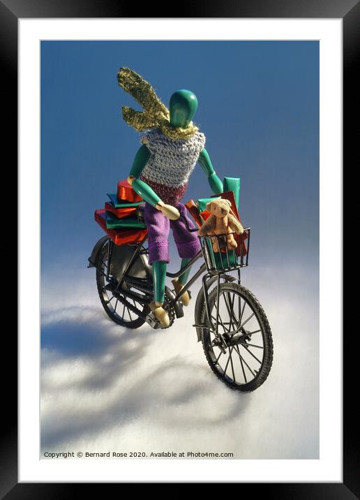 Riding Home for Christmas Framed Mounted Print by Bernard Rose Photography