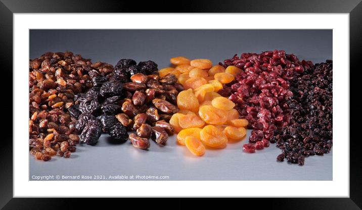 Dried Fruit  Framed Mounted Print by Bernard Rose Photography