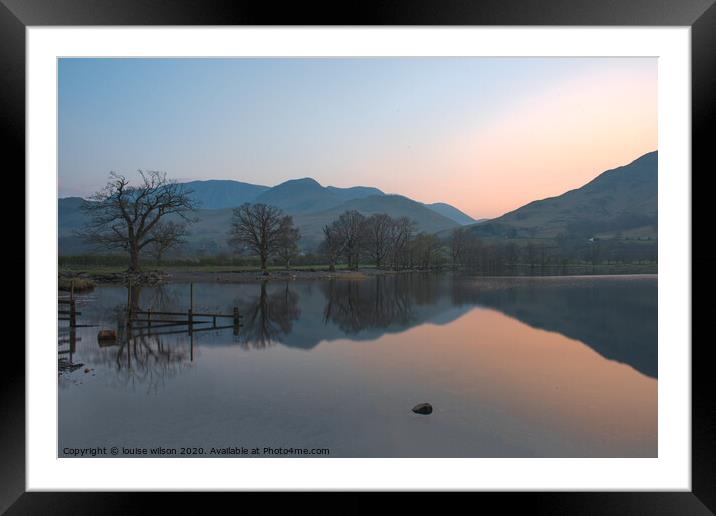 The buttermere trees Framed Mounted Print by louise wilson