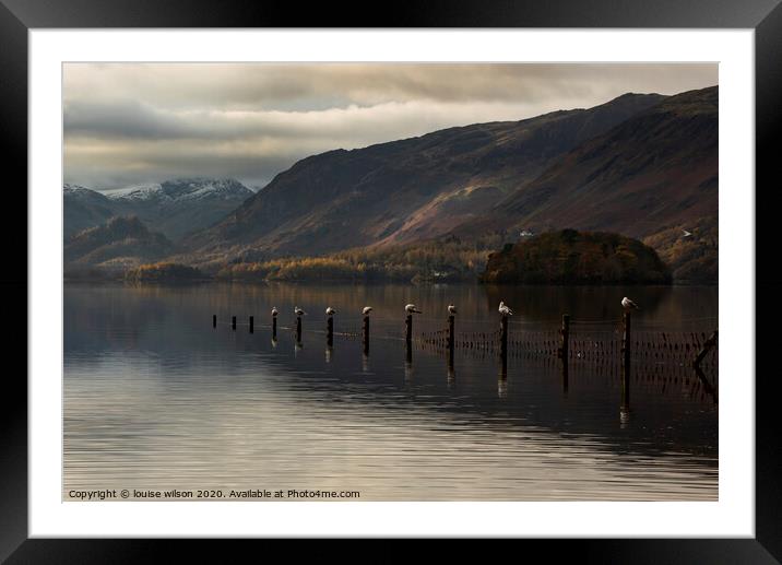 Derwent water Framed Mounted Print by louise wilson