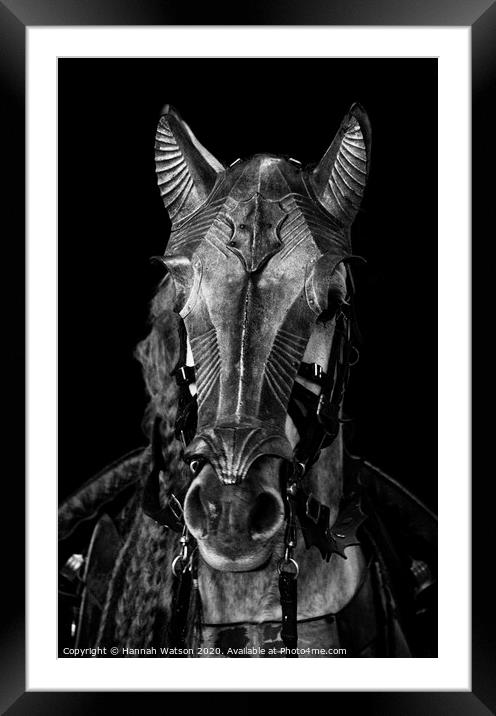 Knight's Horse Framed Mounted Print by Hannah Watson